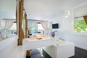 bathroom of expensive villa in miami