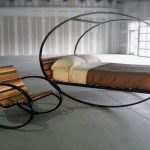designer rocking bed by Joe Manus for indoor and outdoor use