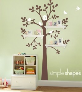 Wall Decor and Shelving Tree Baby Nursery 2