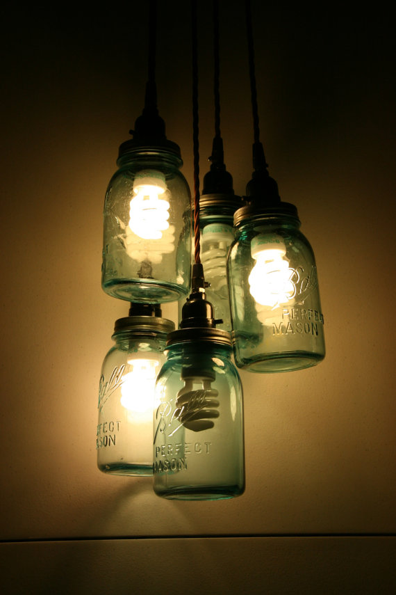 DIY Jar Pendant Light 3