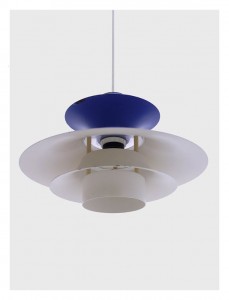 Modern Retro Blue Danish Hanging Lamp by Lyfa 3