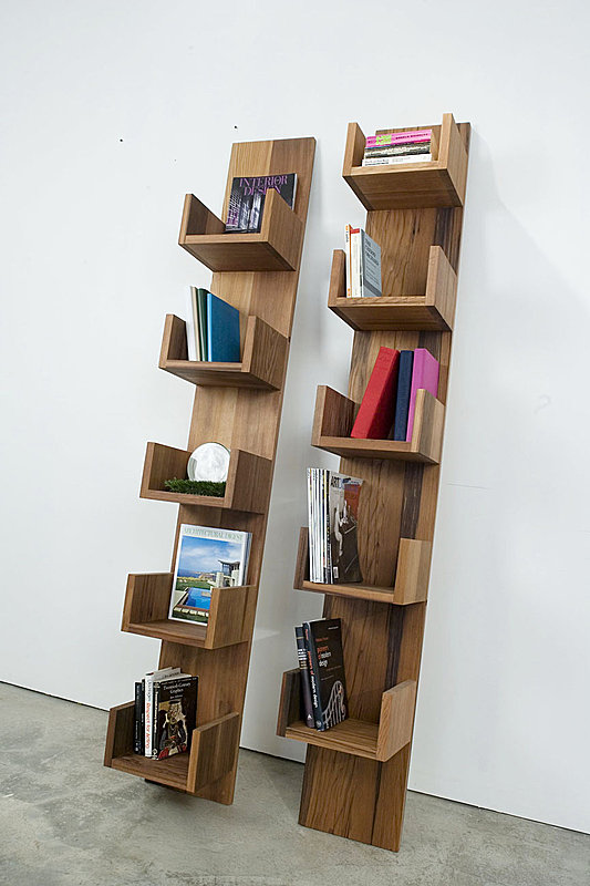 Reclaimed Redwood Stack Shelves by Deger Cengiz