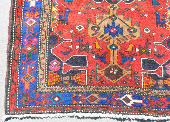 Reds Meshkin Tribal Rug Persian 3