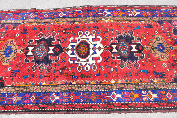 Reds Meshkin Tribal Rug Persian 4