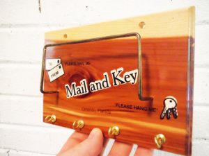 Vintage mail holder key rack