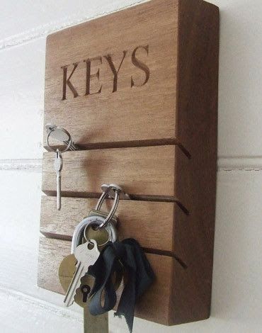 three layer wooden key holder