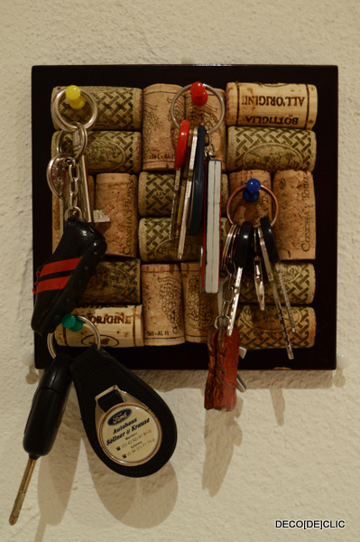 wine cork easy diy key holder