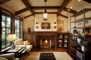 Tudor style living room decoration