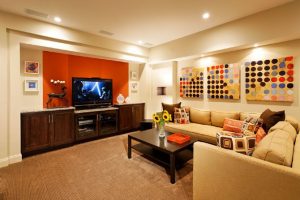 bright paint color for small basement