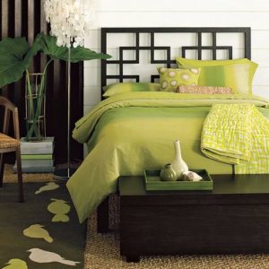 green bedroom making a harmony living space