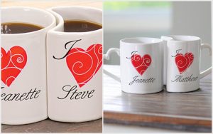 heart shaped coffee mug printable design