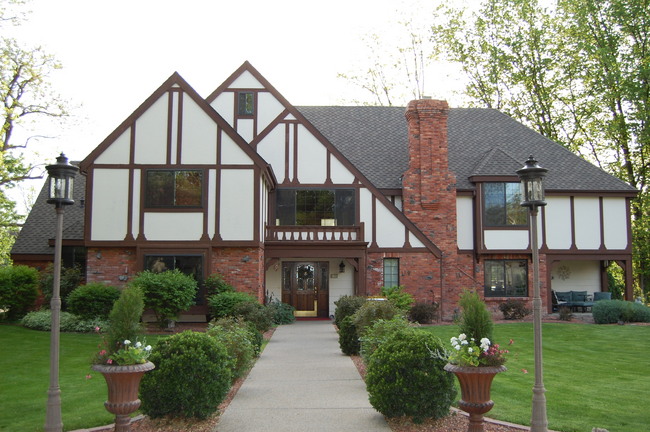 modern English Tudor big house