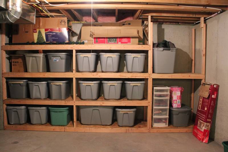 small basement industrial rack
