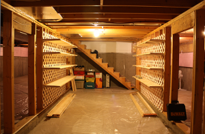 small basement storage shelves