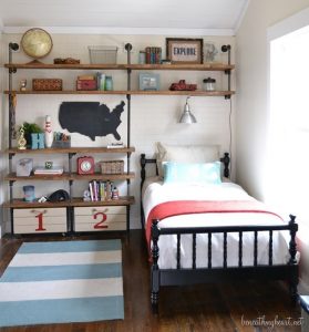 vertical space for a tiny bedroom