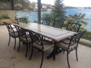 modern rectangular patio dining table