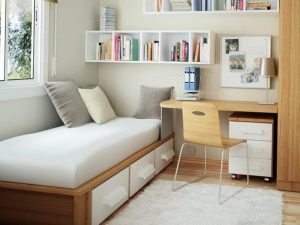 box bookshelves for tiny teenager bedroom