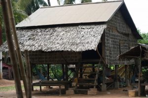 cambodian traditional house in a village