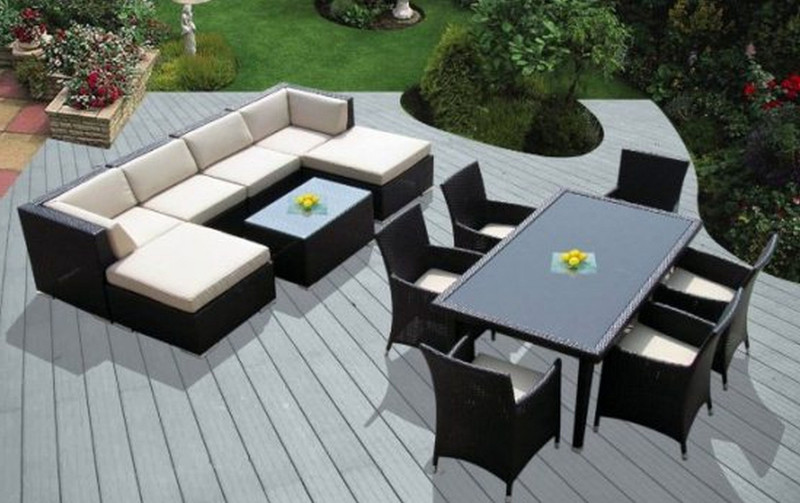 modern rectangular patio dining table
