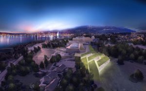 night view of the new capital master plan in United Nations Office at Geneva Switzerland