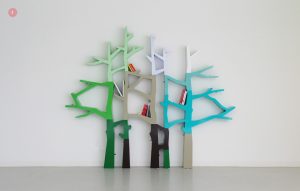 nursery tree shaped bookshelves multiple colors