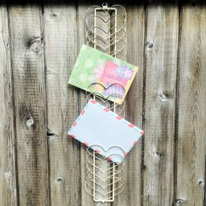 rustic heartshape vintage mail holder for wall