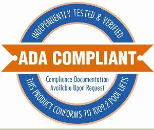 ADA compliance handicap pool lift sign