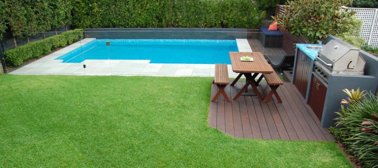 beautiful inground pool for modern backyard