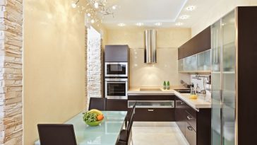 contemporary kitchen design for a studio appartment