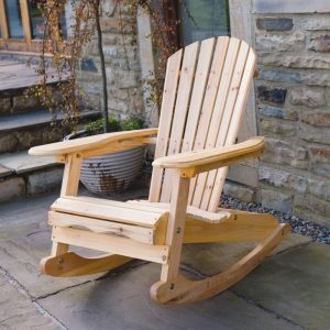 outdoor wooden rocking chair for old man