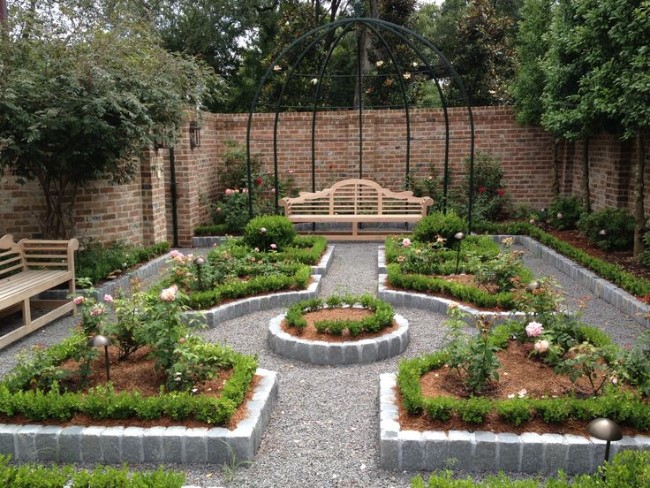 small yard with roses tree garden