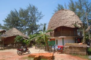 traditional khmer shack in a sihanoukville cambodia