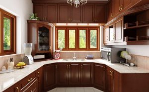 traditional redwood cabinet kitchen design ideas