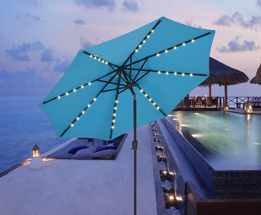 5 Best Patio umbrellas with solar powered by LED lights