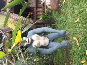Gorilla statue in cambodia remote resort