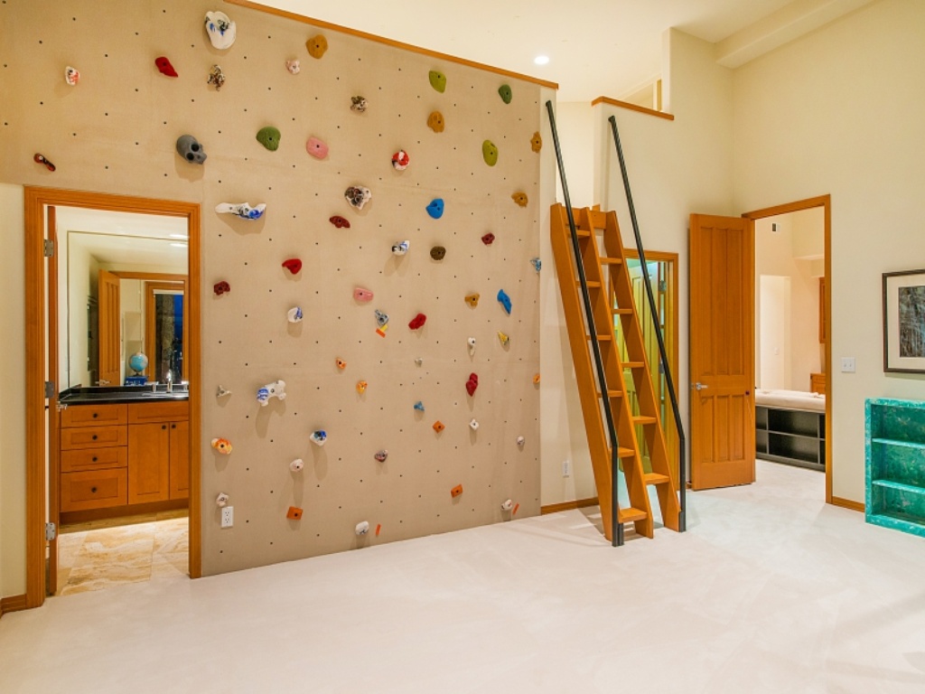 large wall for kids to climb in a house decor