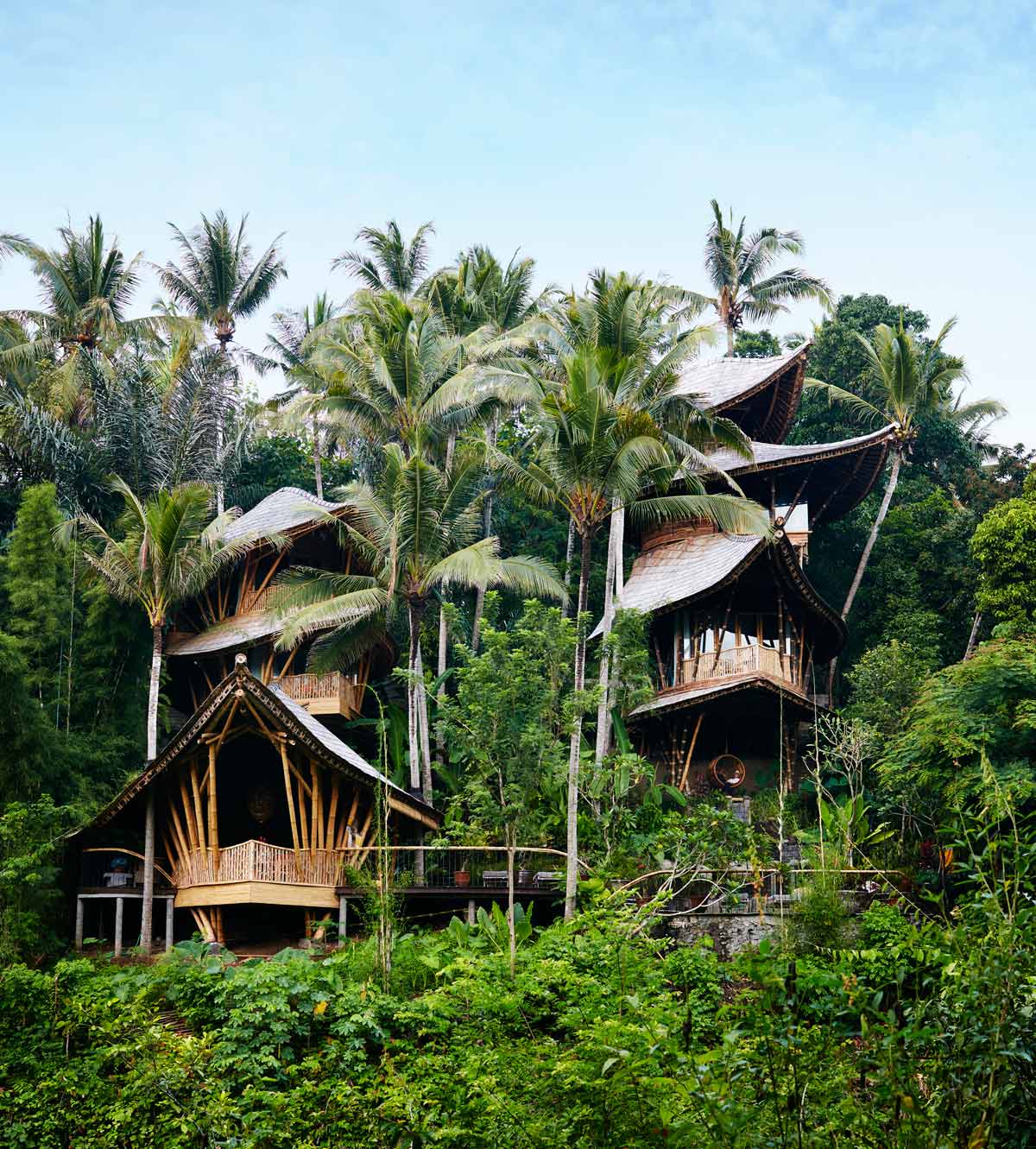 Unique Traditional Bali Architecture in the middle of forest