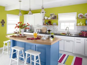 bright color kitchen wall