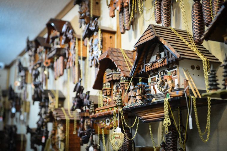 chalet style cuckoo clock on the wall
