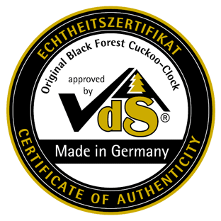 vds seal of authenticity for cuckoo clock of black forest germany