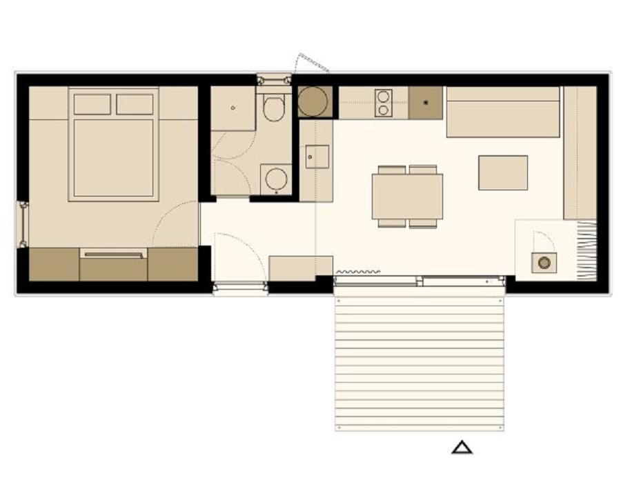 Freedomky tiny house single level floor plans