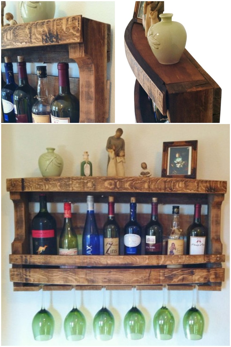 Napa Valley Reclaimed Wood Wine Rack