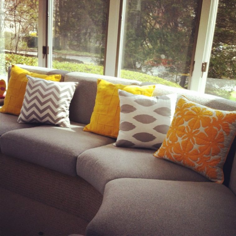 lots of pillows as a decorating ideas for frugal people