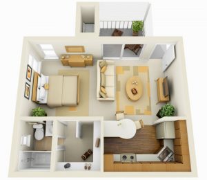 small studio apartment layout ideas