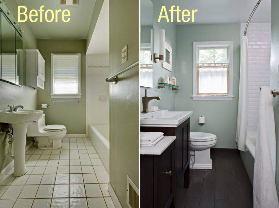 bathroom renovations before and after