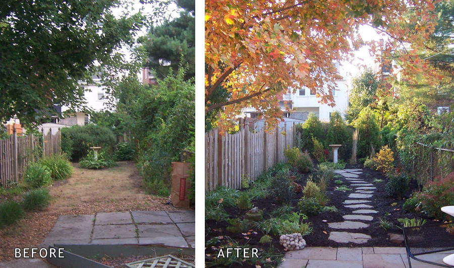 before and after garden makeover photos