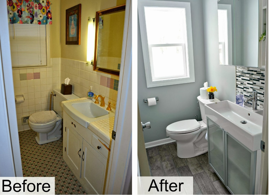 toilet renovation before and after
