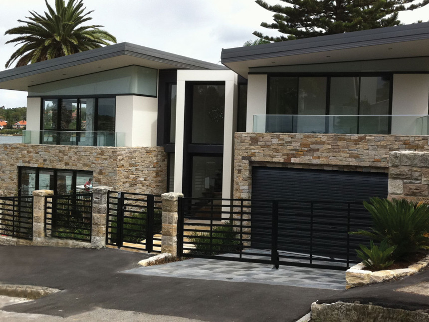 tile facade cladding in Australian home