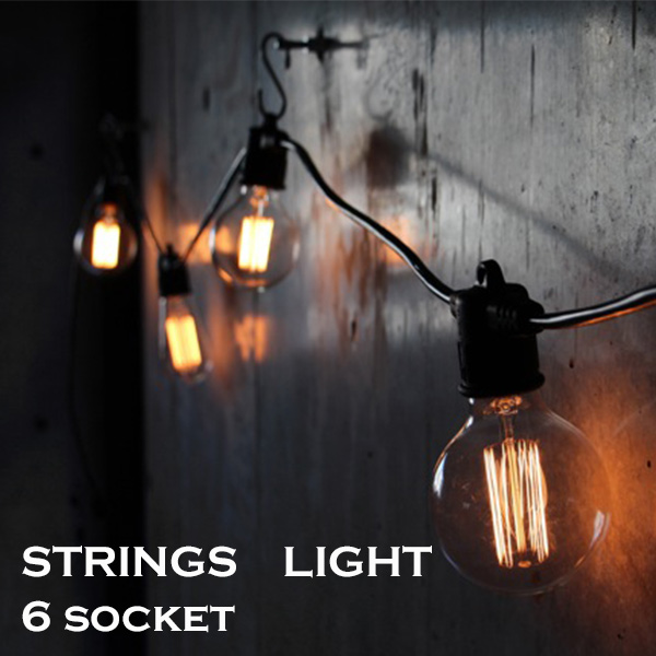 string light decor in shop