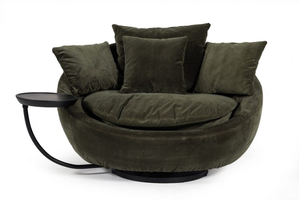 Swivel Round Lounge Chair by Divani Casa Pascal